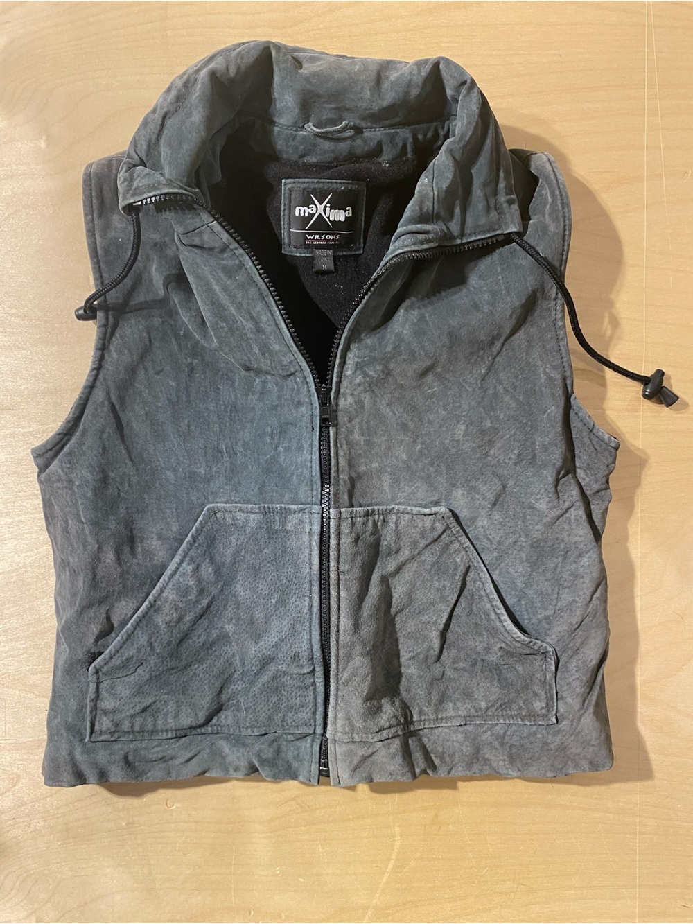 Wilson Gray Sleeveless Zip Vest Medium (AS)